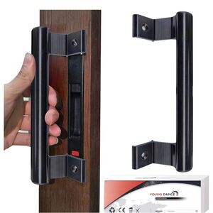 Young Dance aluminum black sliding door handle